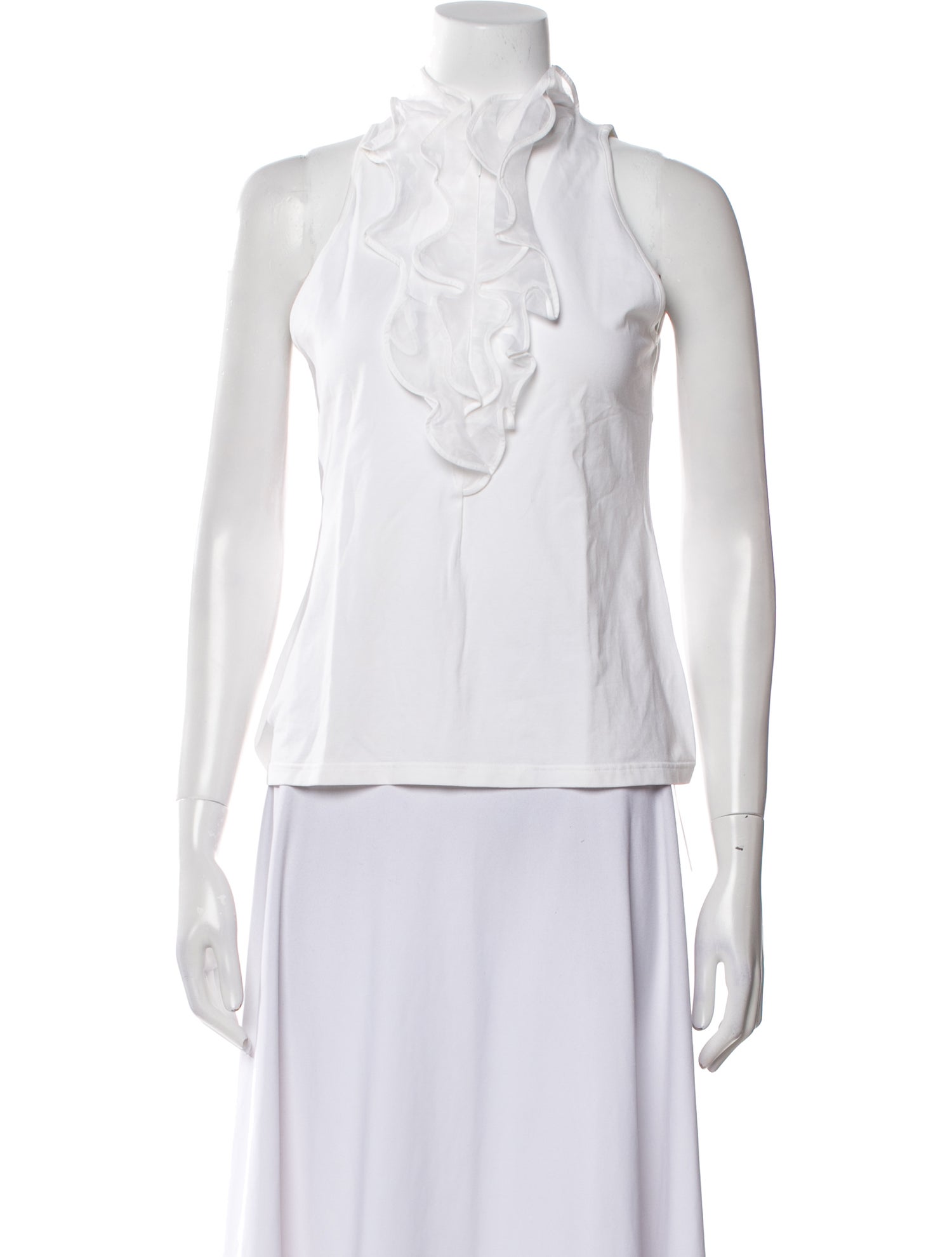 Anne Fontaine Mock Neck Sleeveless Top