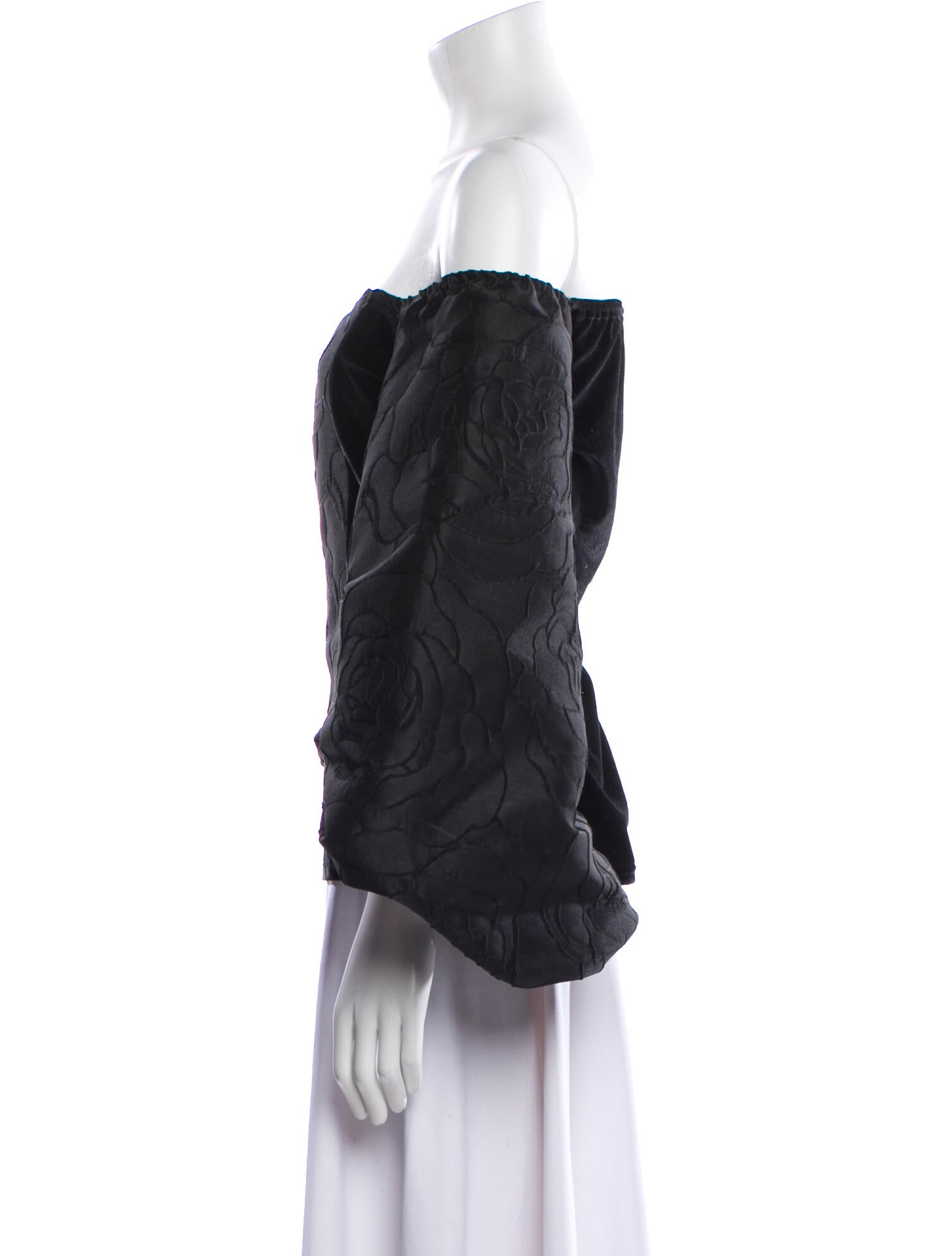 Anne Fontaine Off-The-Shoulder Three-Quarter Sleeve Blouse