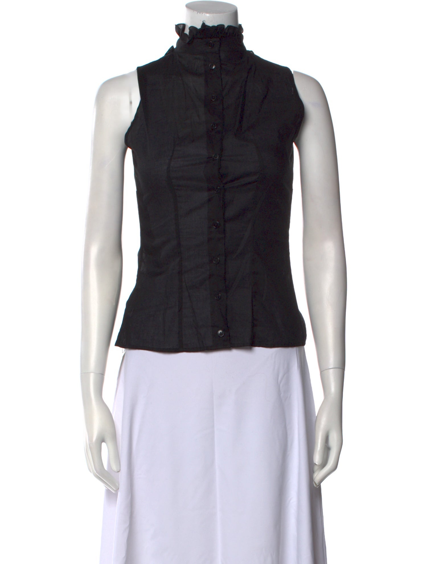 Anne Fontaine Mock Neck Sleeveless Top