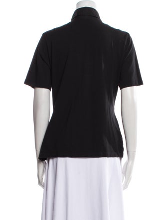 Anne Fontaine Short Sleeve Button-Up Top