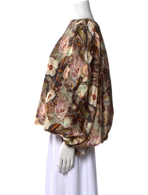 Anne Fontaine Silk Floral Print Blouse