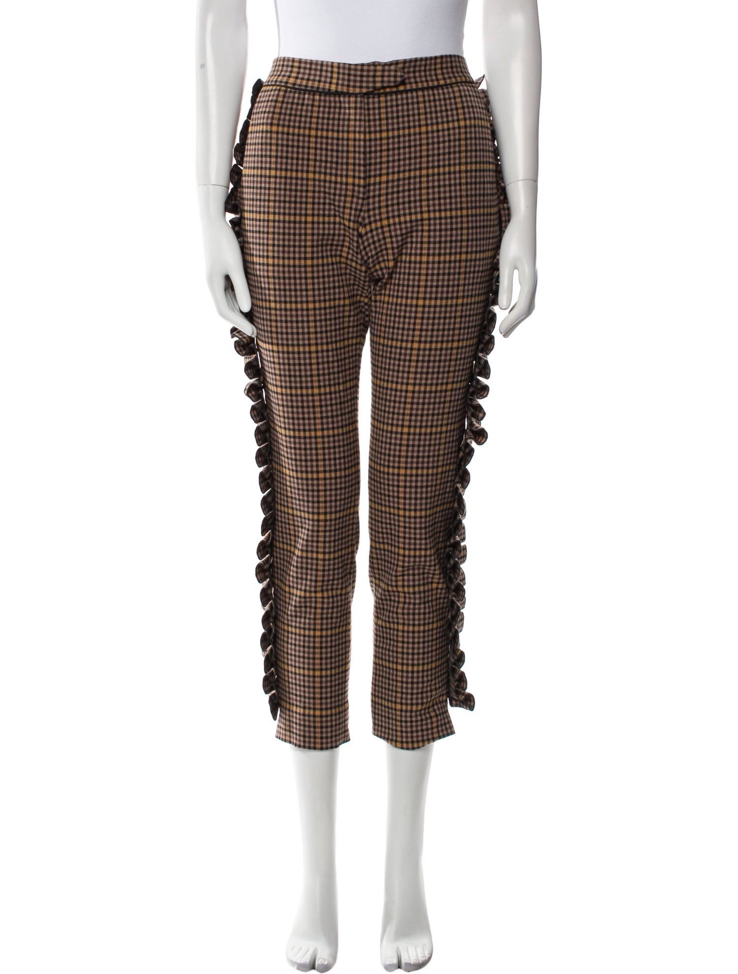 Anne Fontaine Plaid Print Skinny Leg Pants