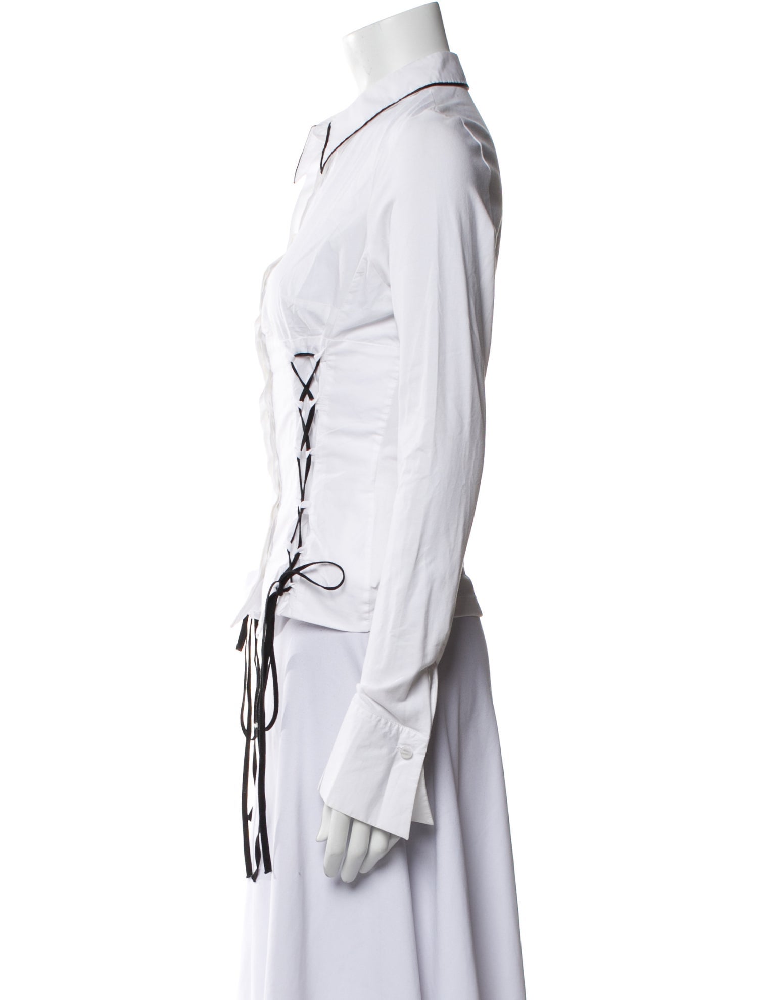 Anne Fontaine Long Sleeve Button-Up Top