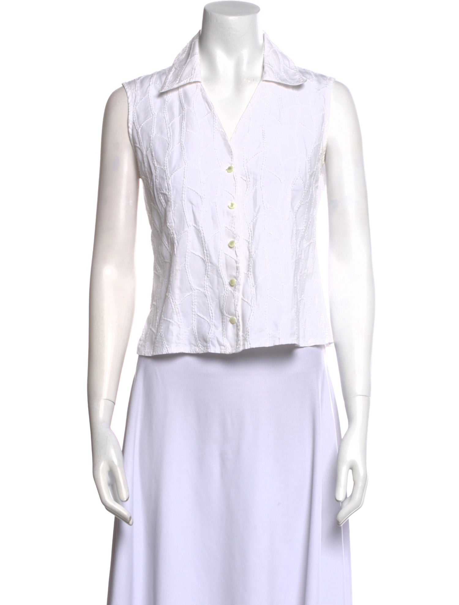 Anne Fontaine Sleeveless Crop Top