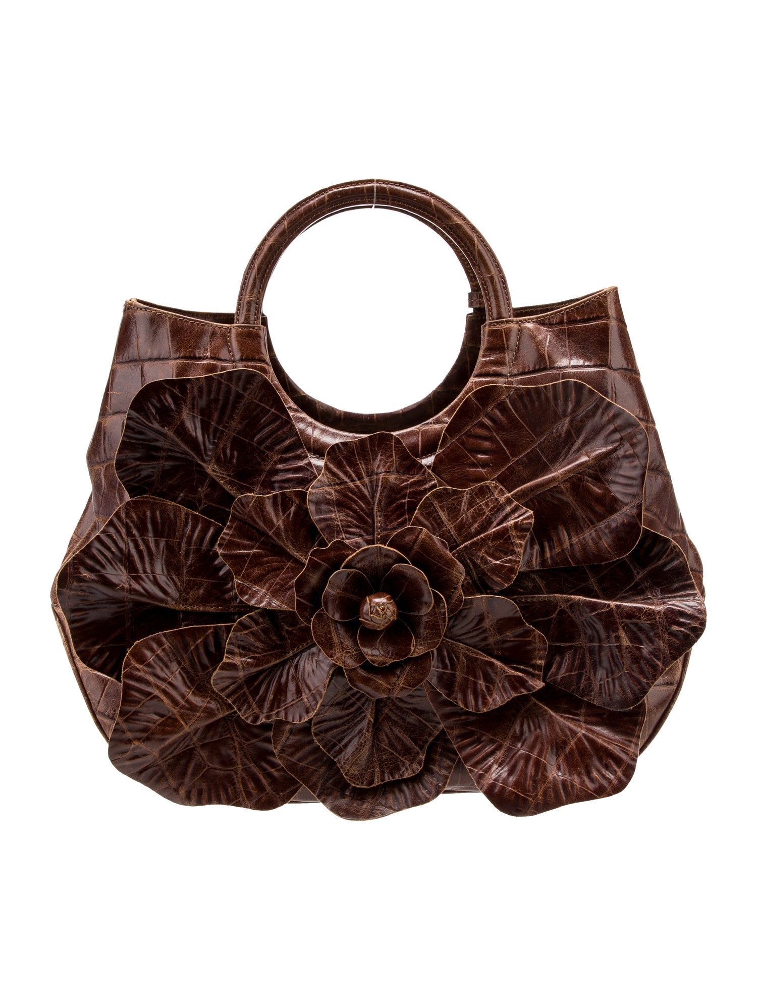 Anne Fontaine Leather Top Handle Bag