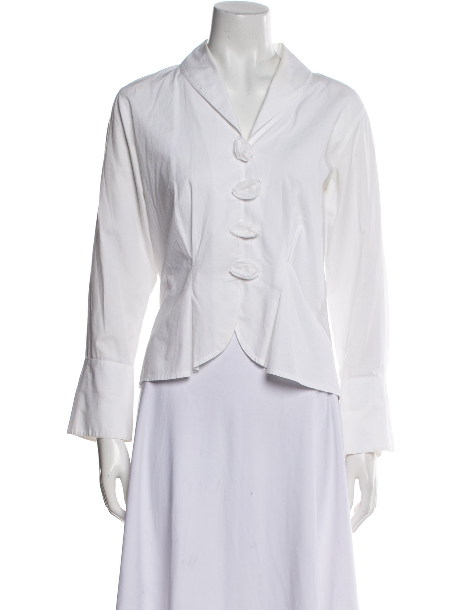 Anne Fontaine Long Sleeve Button-Up Top