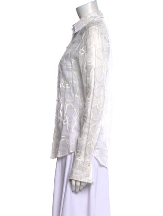 Anne Fontaine Long Sleeve Button-Up Top