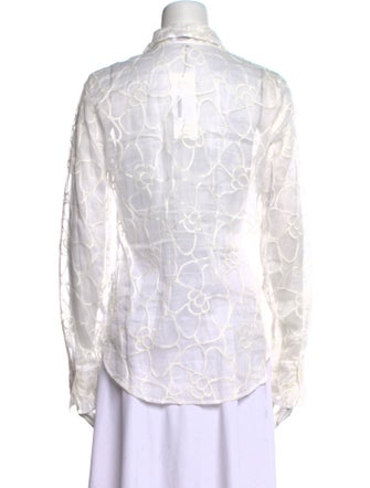 Anne Fontaine Long Sleeve Button-Up Top