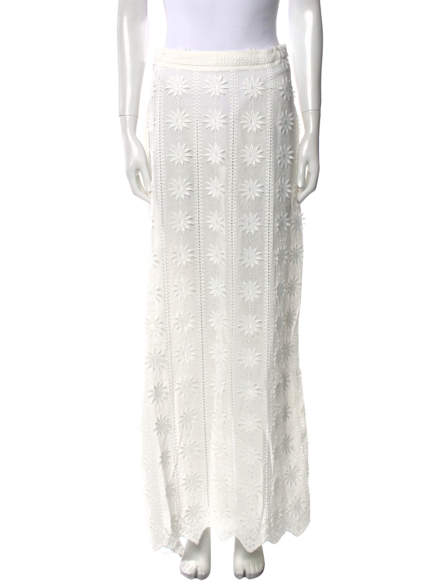 Anne Fontaine Lace Pattern Long Skirt w/ Tags