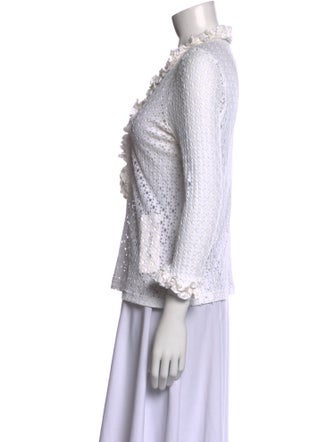 Anne Fontaine V-Neck Long Sleeve Blouse