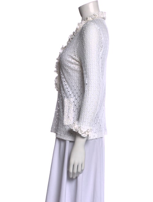 Anne Fontaine V-Neck Long Sleeve Blouse