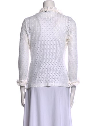 Anne Fontaine V-Neck Long Sleeve Blouse