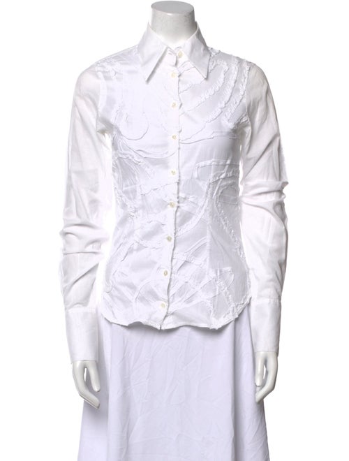 Anne Fontaine Long Sleeve Button-Up Top