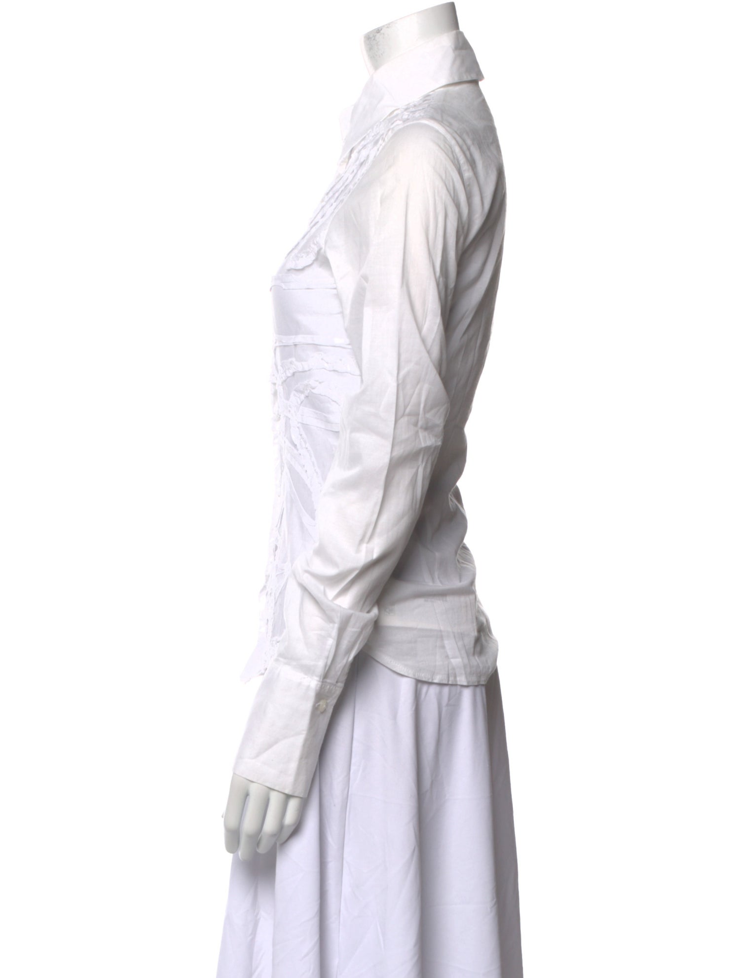 Anne Fontaine Long Sleeve Button-Up Top