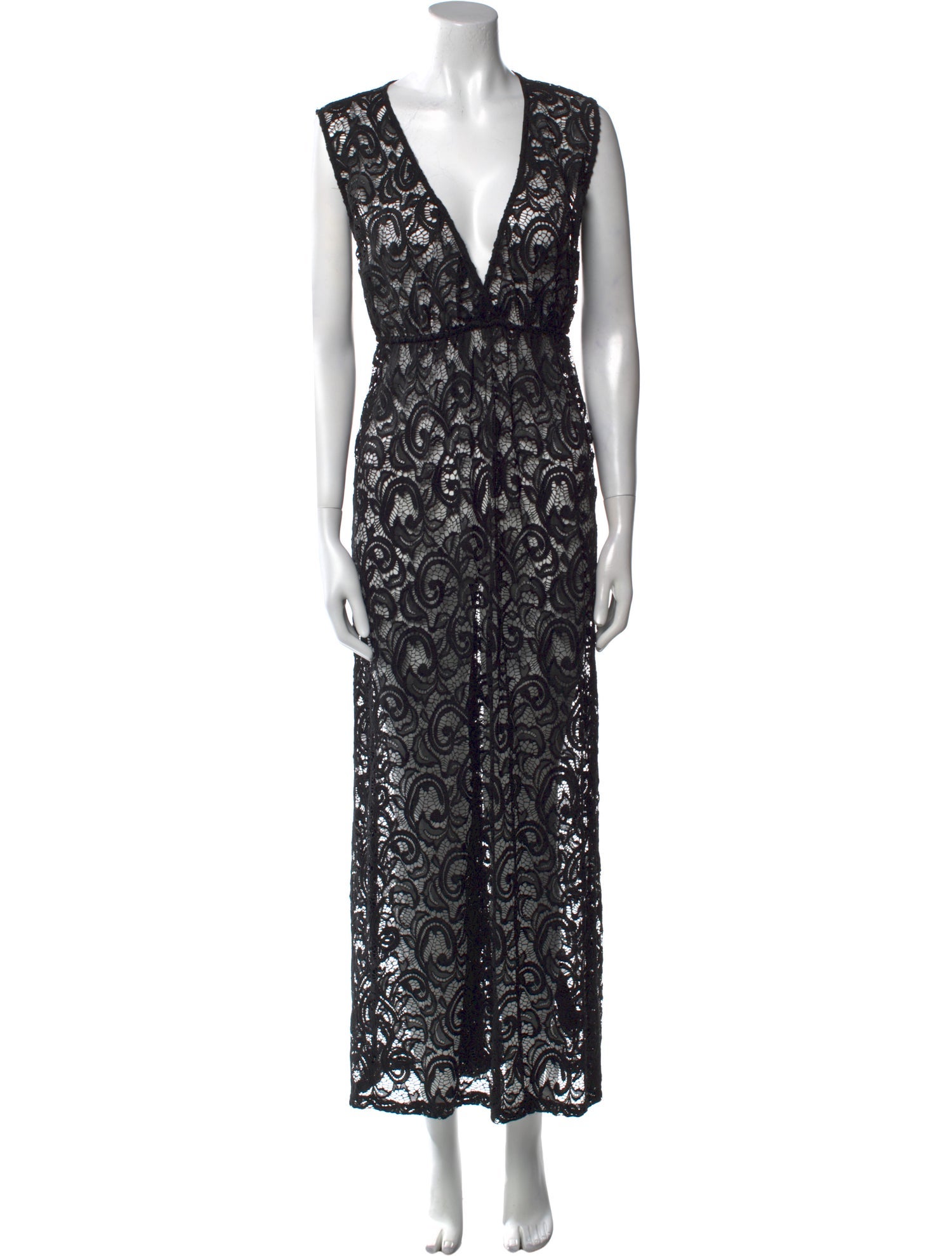Anne Fontaine Lace Pattern Long Dress