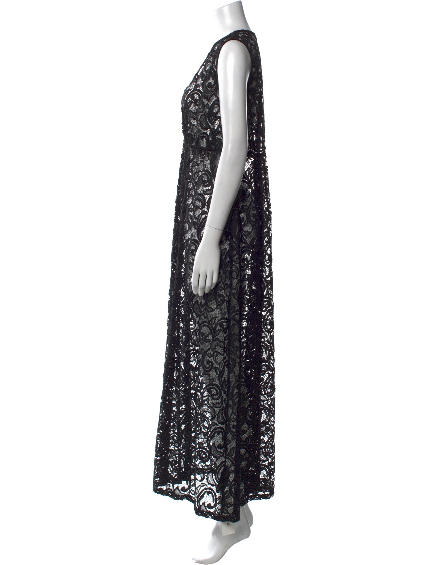 Anne Fontaine Lace Pattern Long Dress