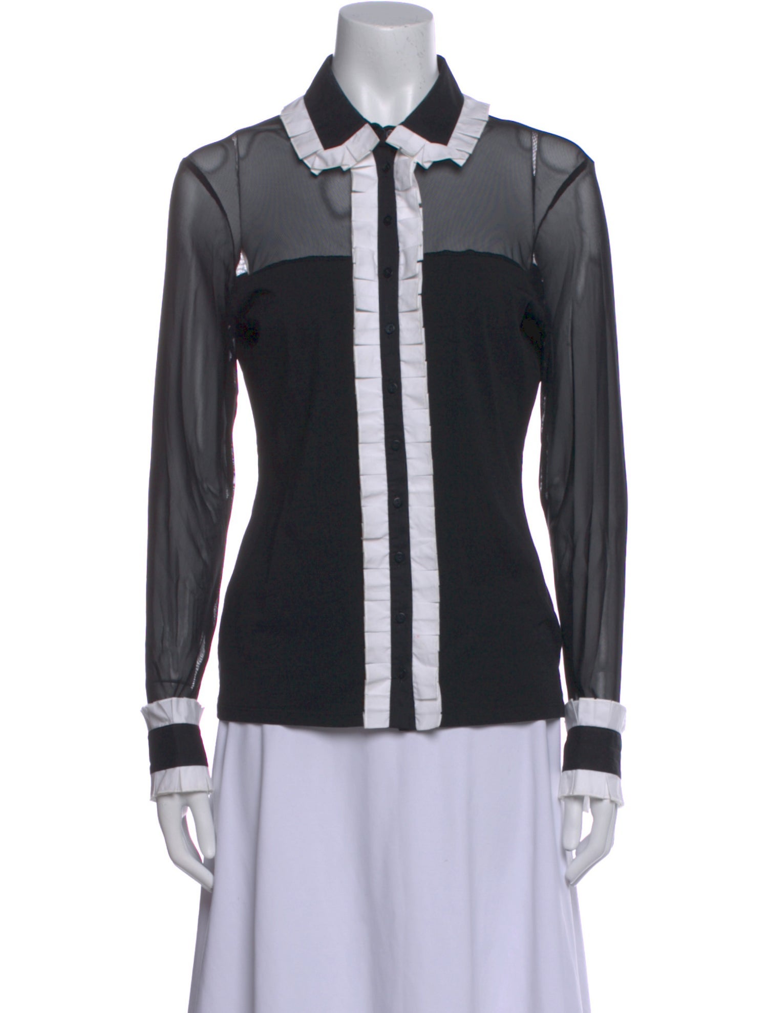 Anne Fontaine Long Sleeve Button-Up Top