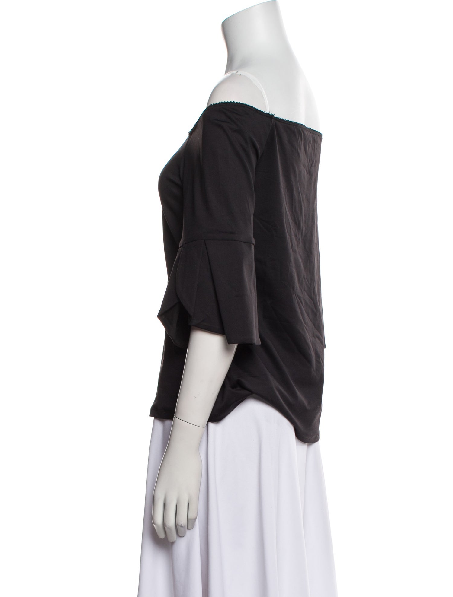 Anne Fontaine Off-The-Shoulder Three-Quarter Sleeve Blouse