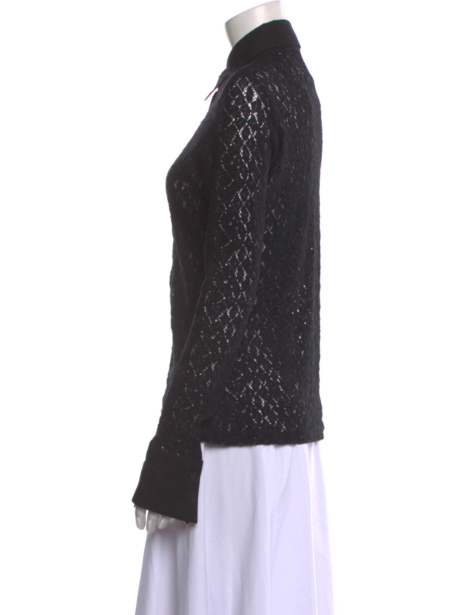 Anne Fontaine Nylon Lace Pattern Top