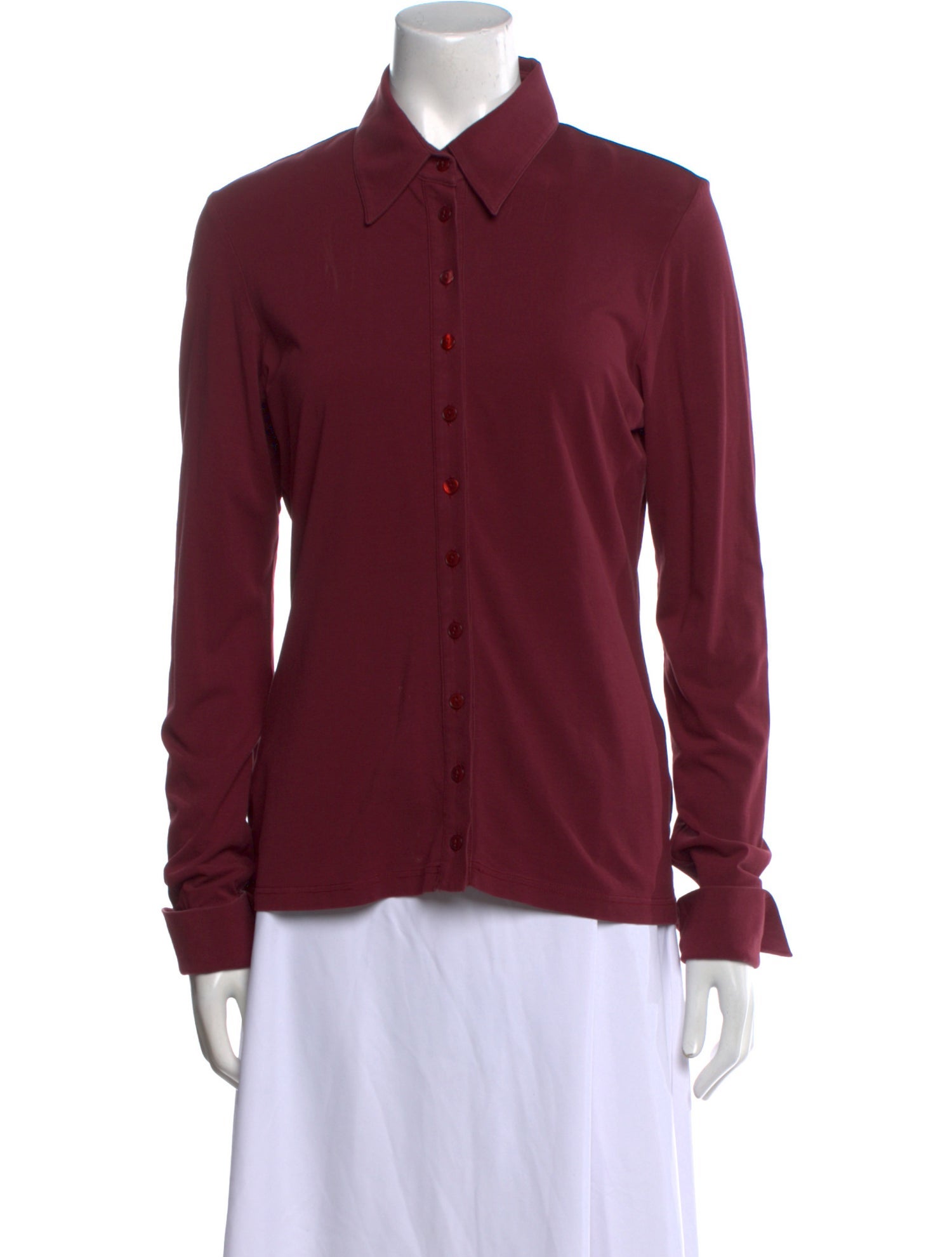 Anne Fontaine Long Sleeve Button-Up Top