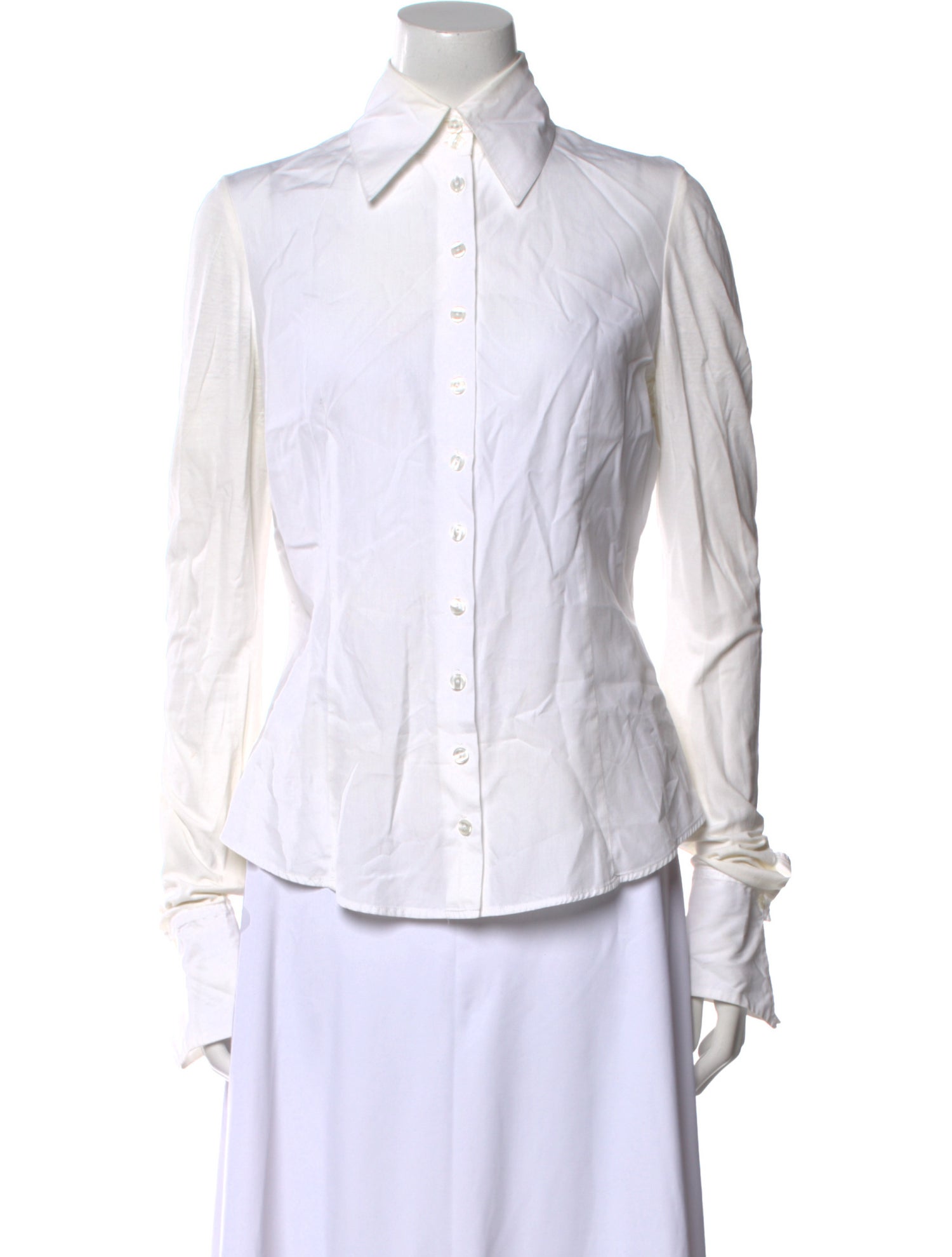 Anne Fontaine Long Sleeve Button-Up Top