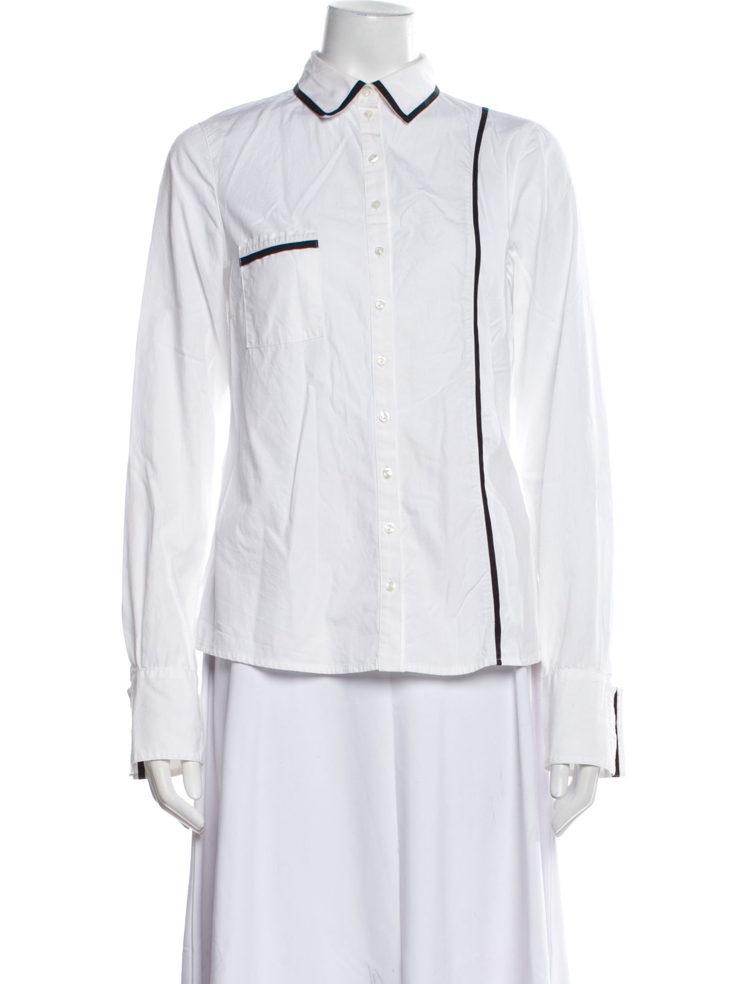Anne Fontaine Long Sleeve Button-Up Top