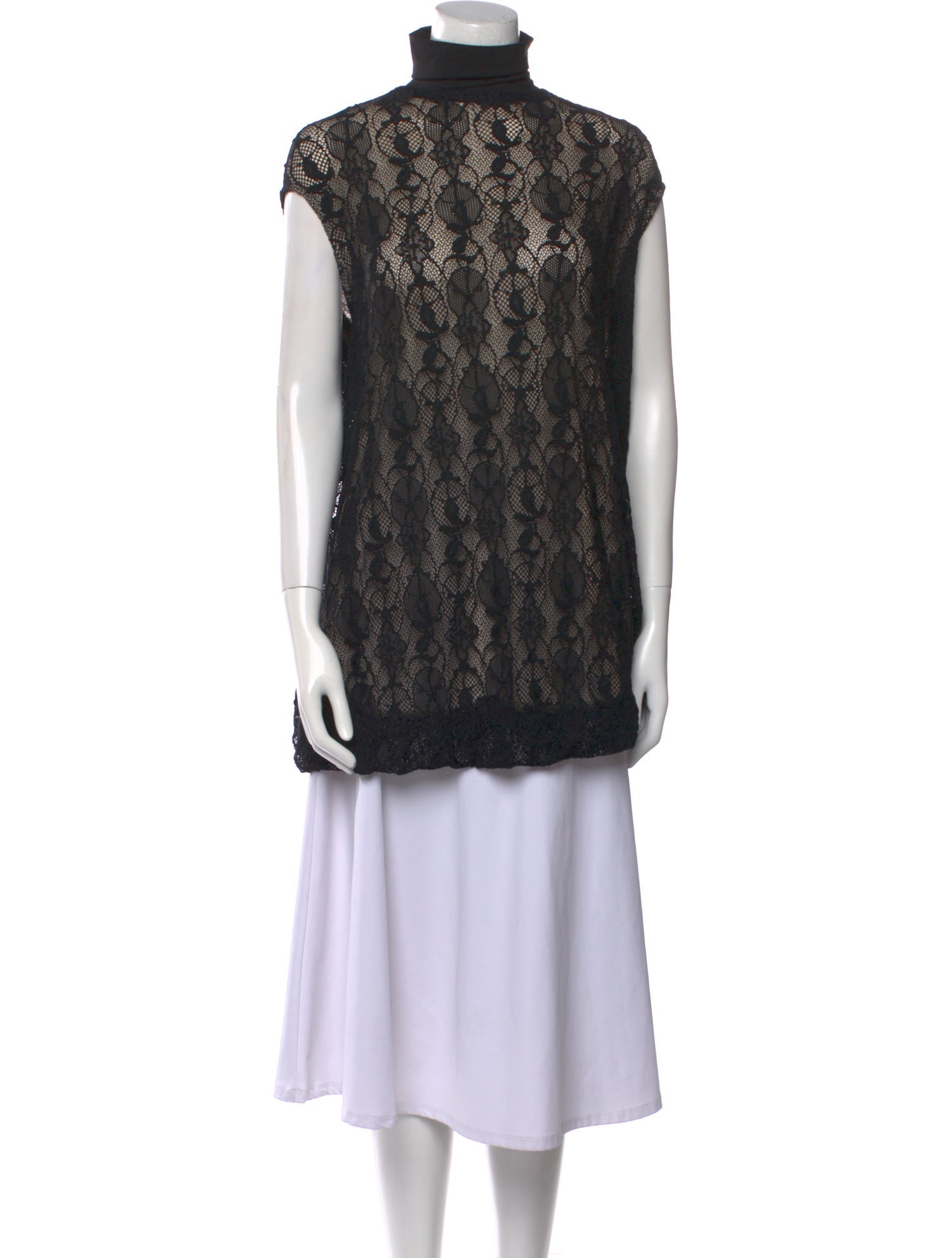 Anne Fontaine Nylon Lace Pattern Tunic