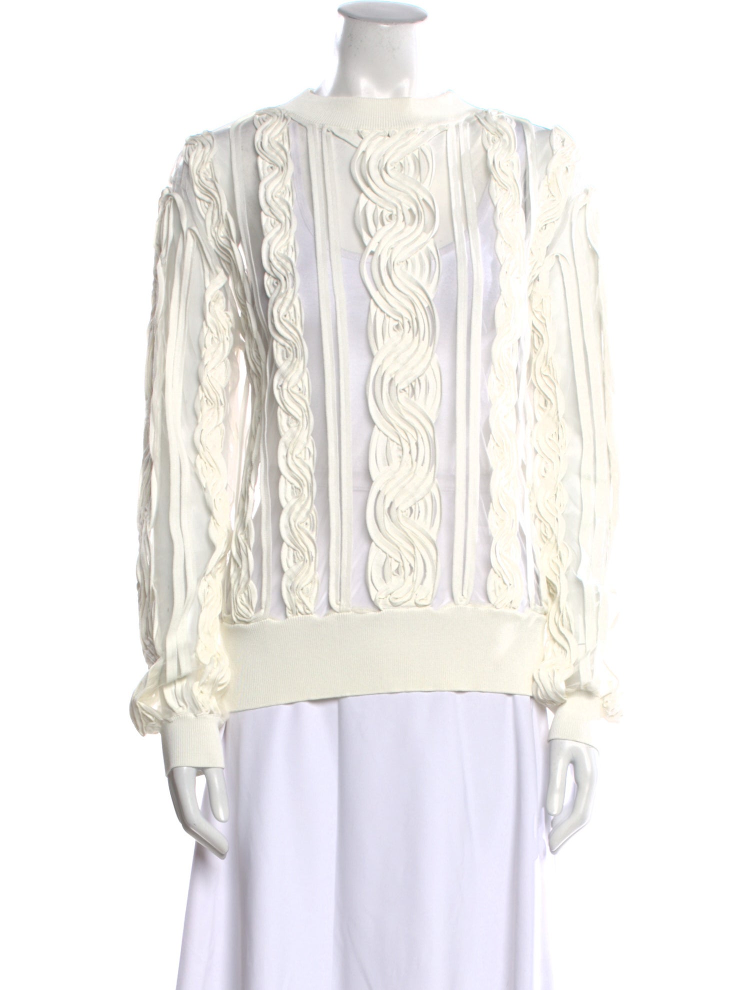 Anne Fontaine Printed Scoop Neck Sweater