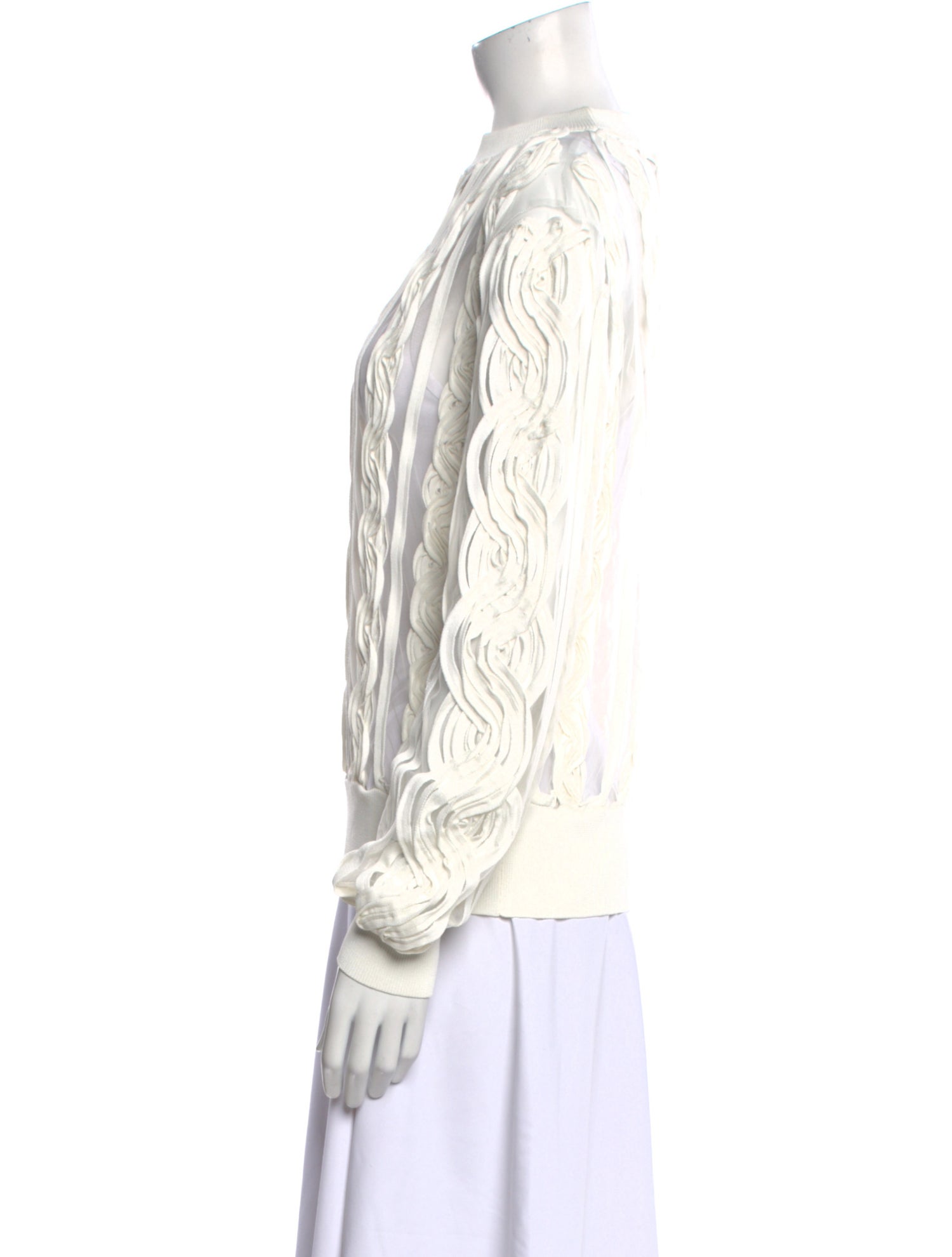 Anne Fontaine Printed Scoop Neck Sweater