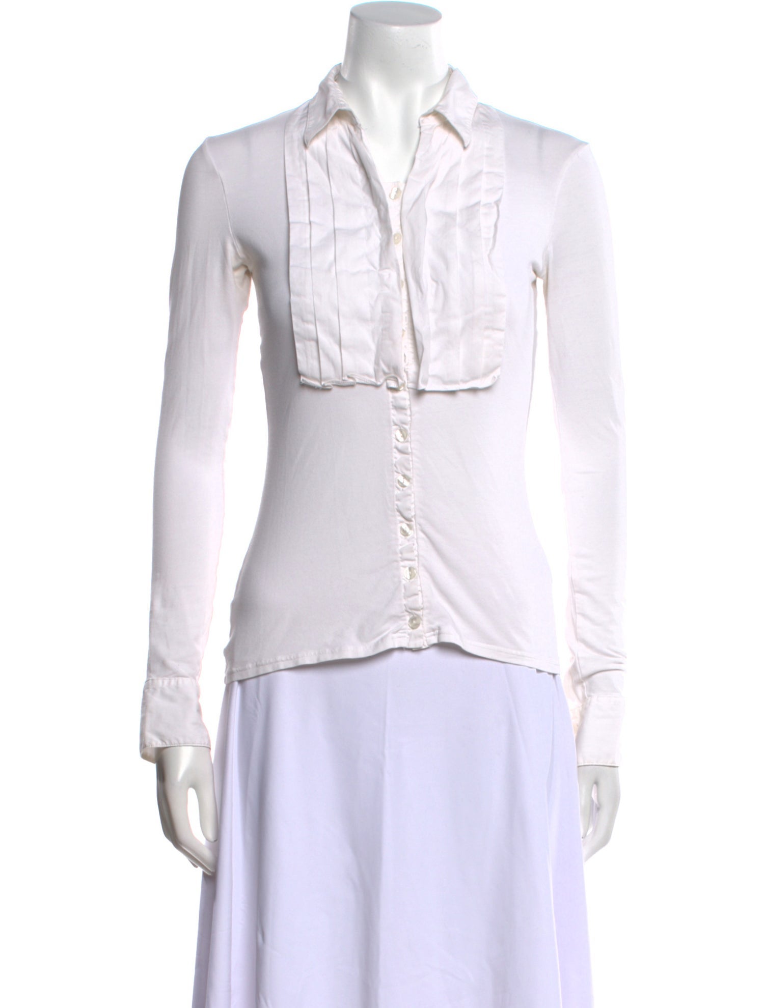 Anne Fontaine Long Sleeve Button-Up Top