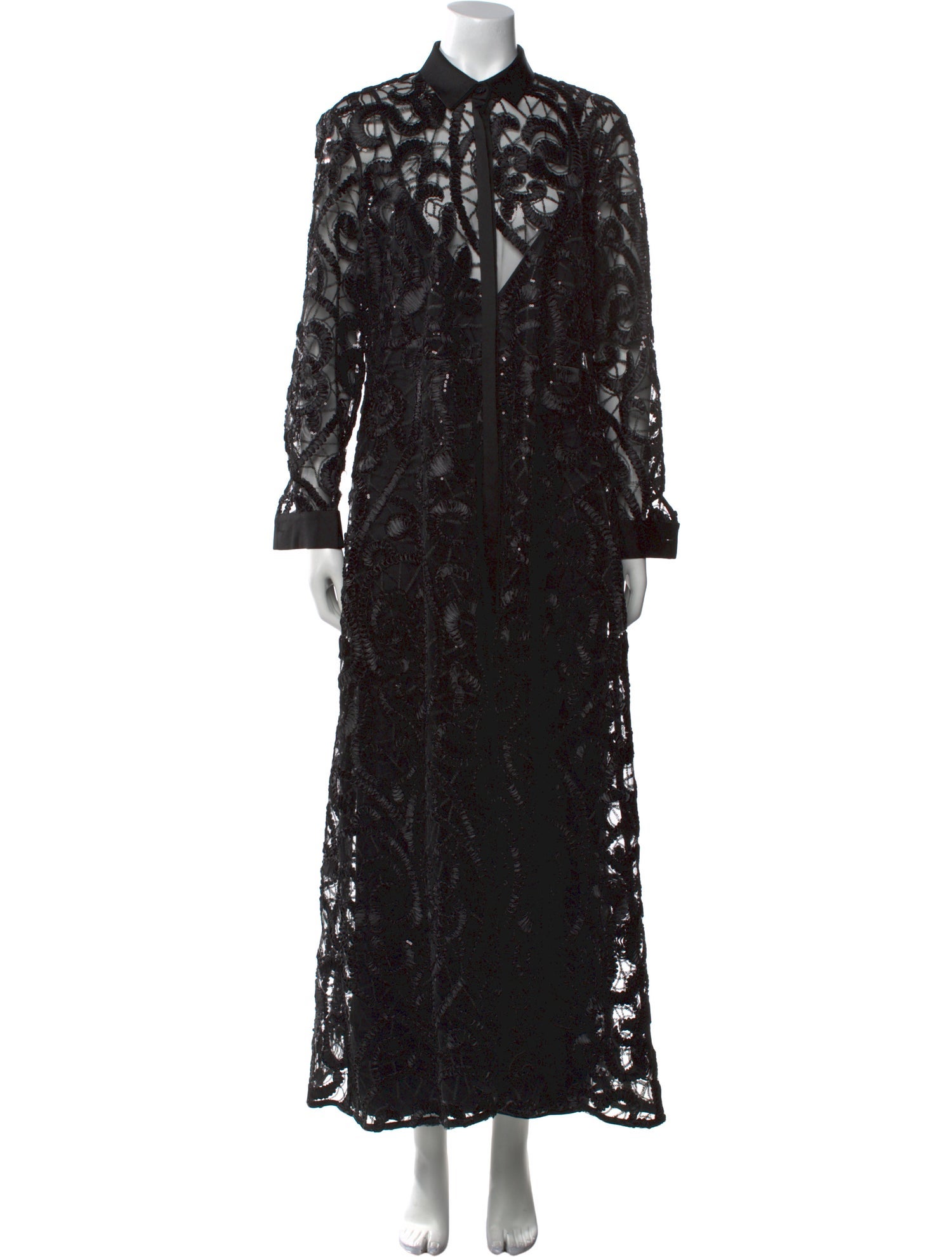 Anne Fontaine Lace Pattern Long Dress