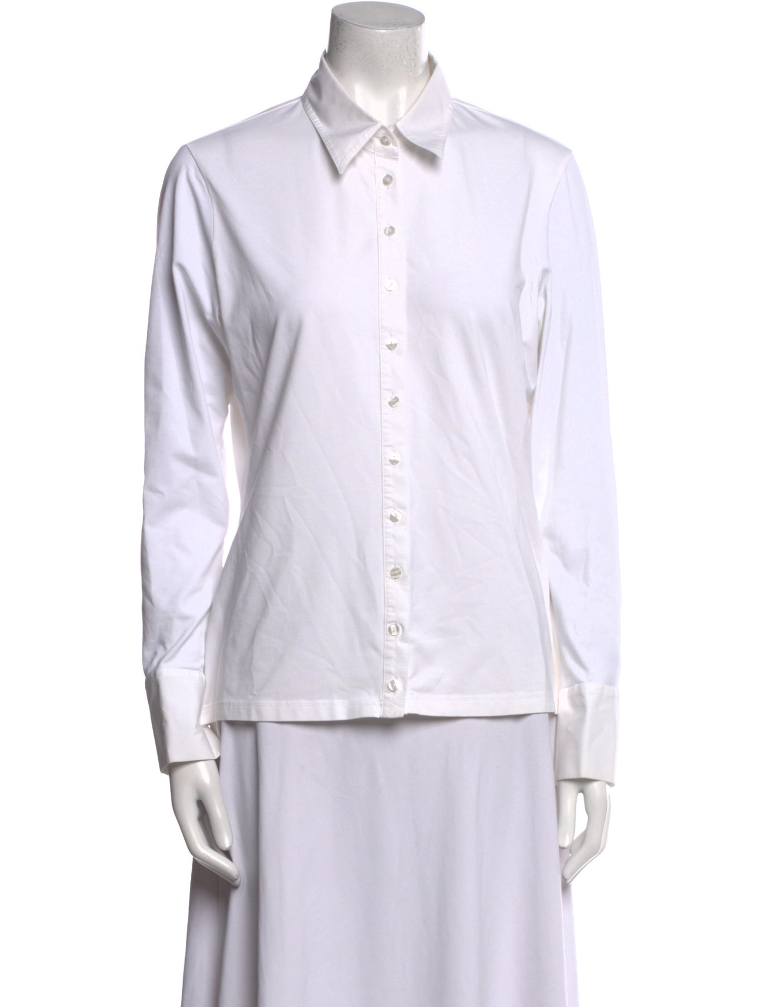 Anne Fontaine Long Sleeve Button-Up Top