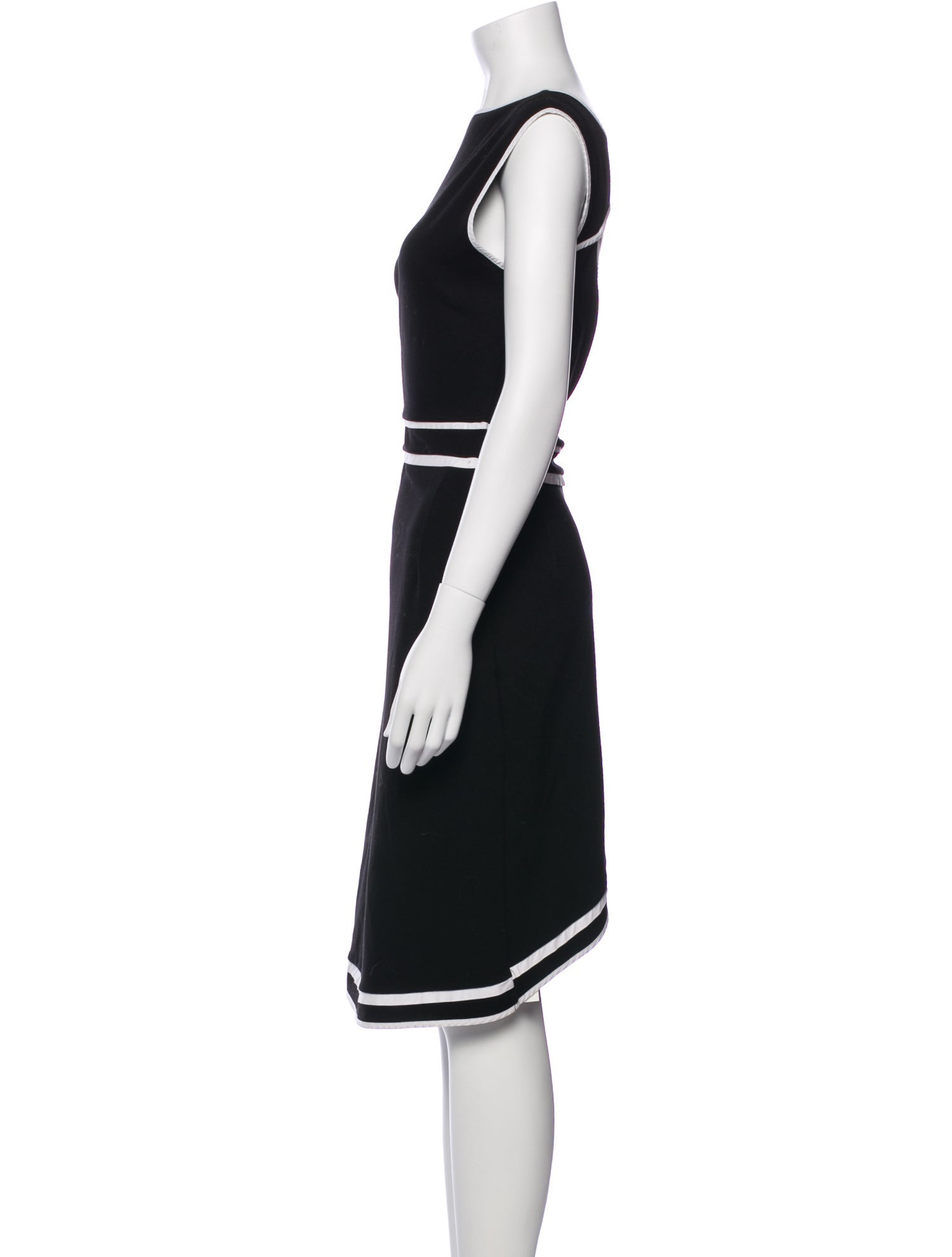 Anne Fontaine Bateau Neckline Knee-Length Dress