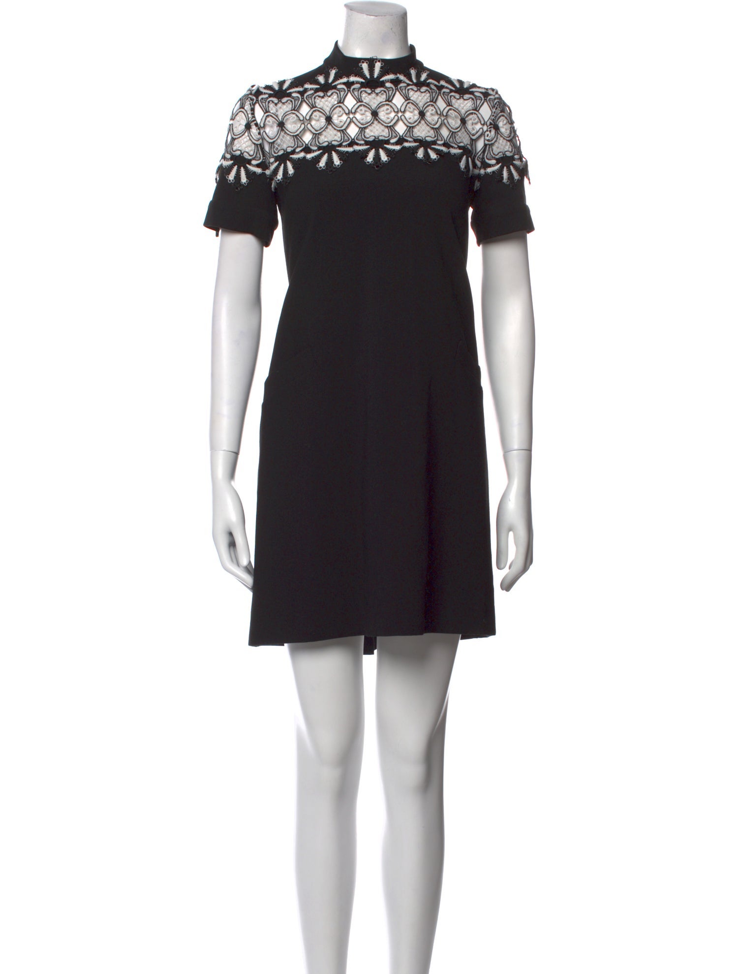Anne Fontaine Mock Neck Mini Dress