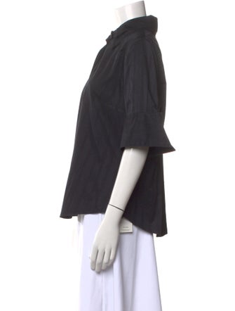 Anne Fontaine Three-Quarter Sleeve Button-Up Top