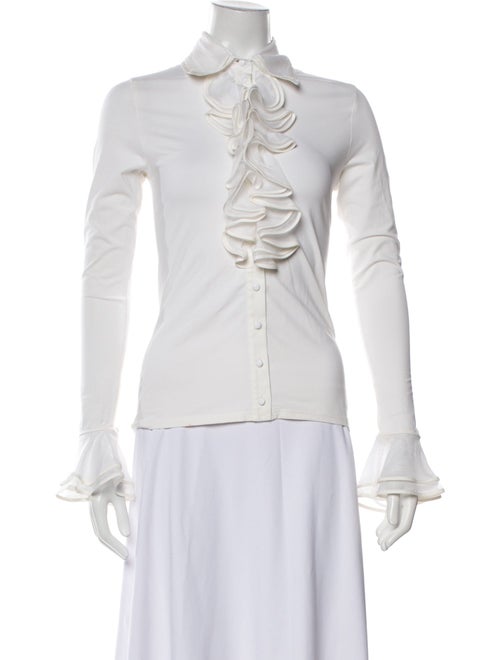 Anne Fontaine Long Sleeve Button-Up Top