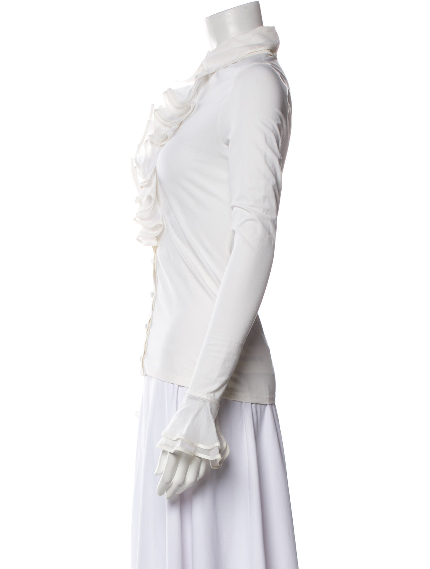 Anne Fontaine Long Sleeve Button-Up Top