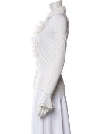 Anne Fontaine Long Sleeve Button-Up Top