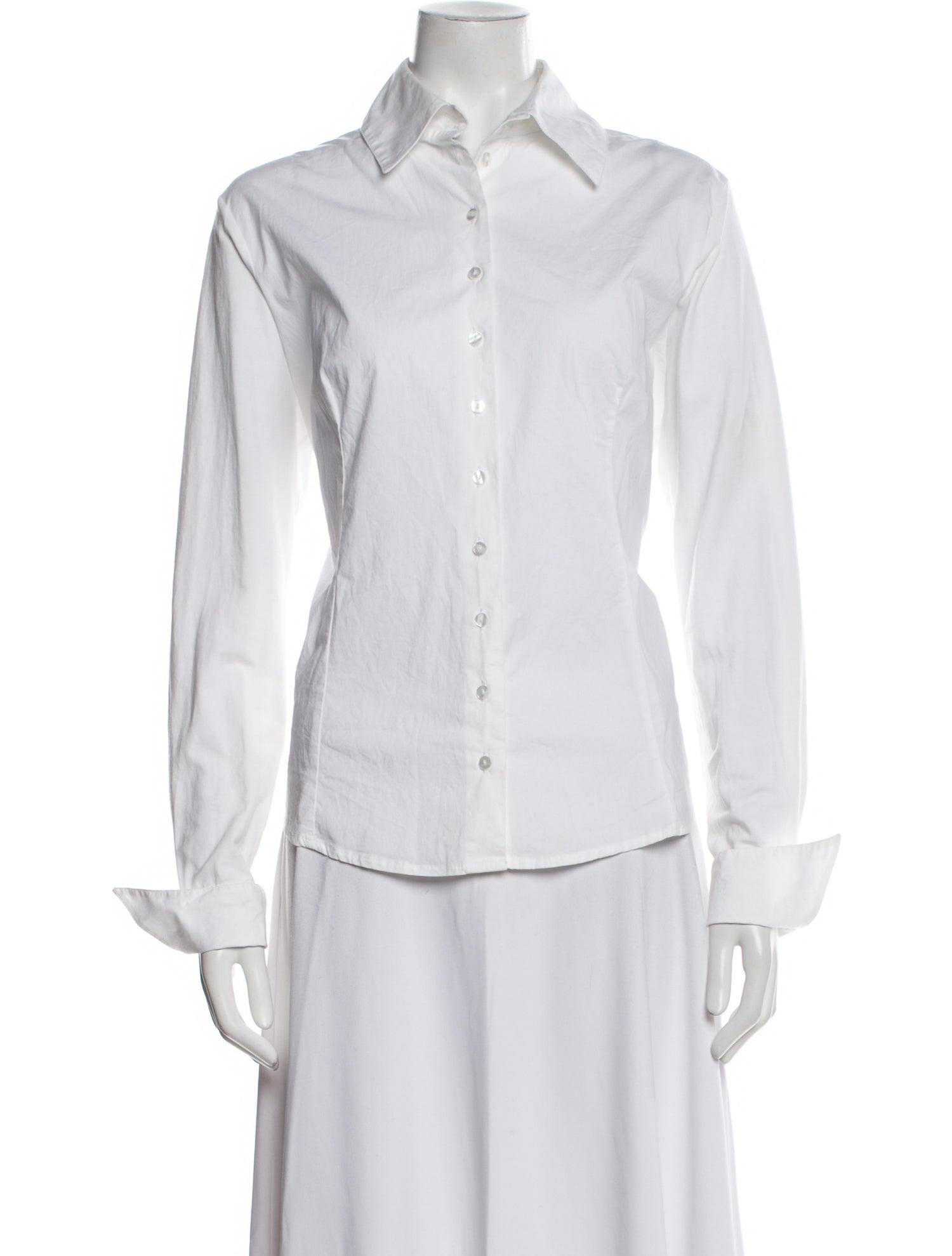 Anne Fontaine Long Sleeve Button-Up Top