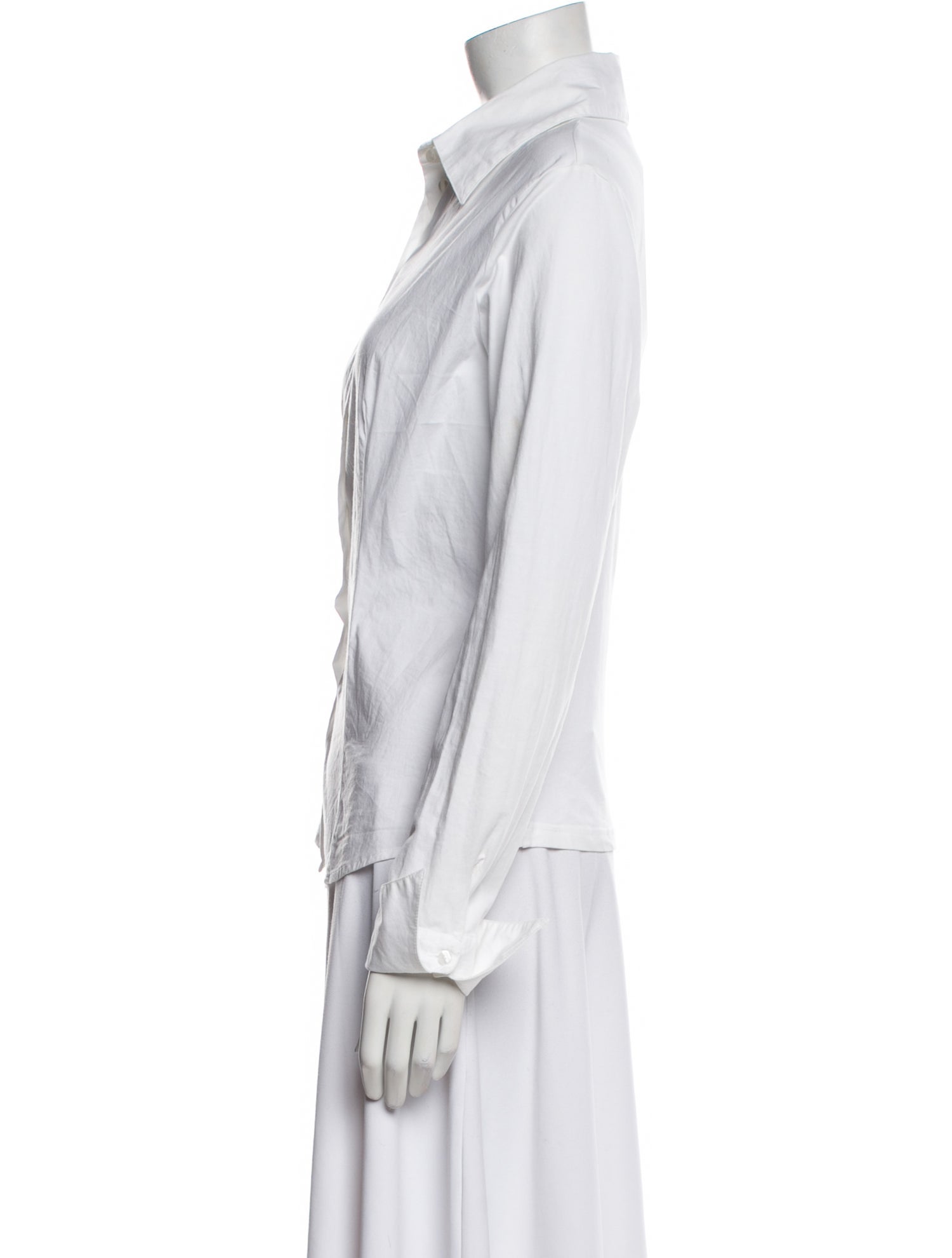 Anne Fontaine Long Sleeve Button-Up Top