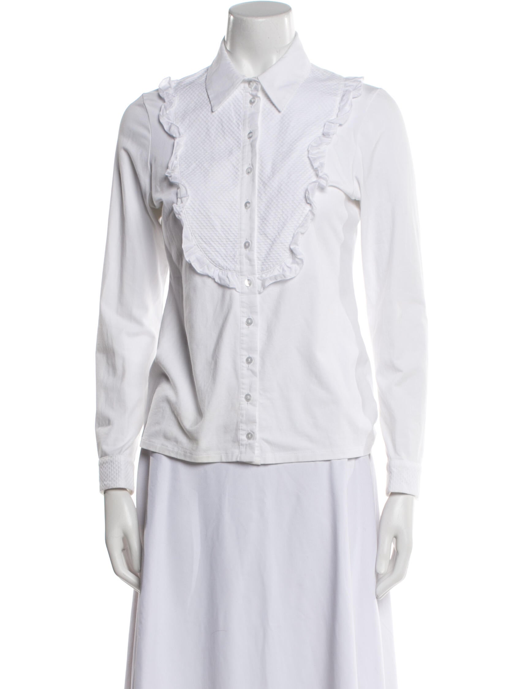 Anne Fontaine Long Sleeve Button-Up Top
