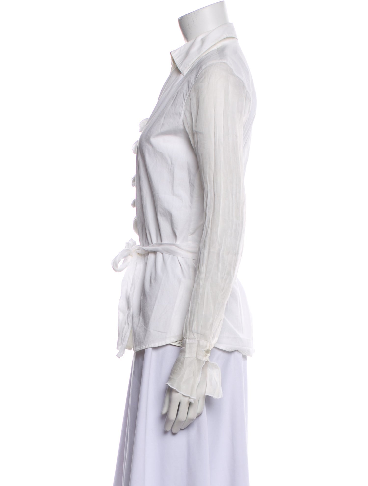 Anne Fontaine Long Sleeve Button-Up Top