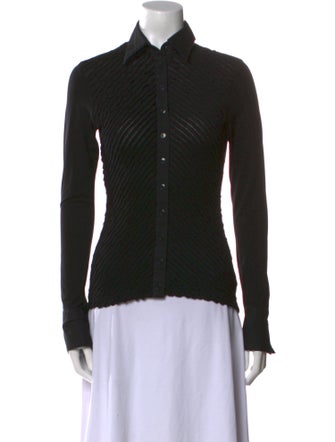 Anne Fontaine Long Sleeve Button-Up Top