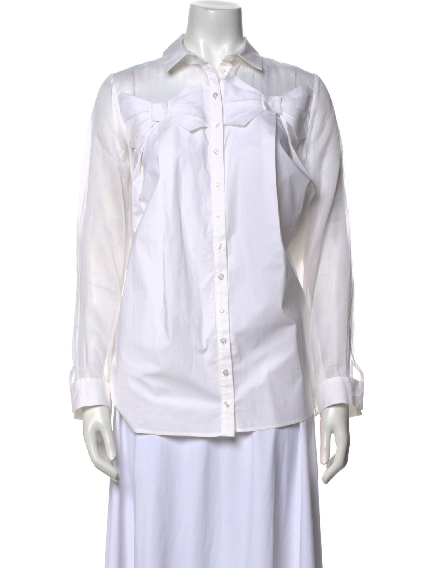 Anne Fontaine Long Sleeve Button-Up Top