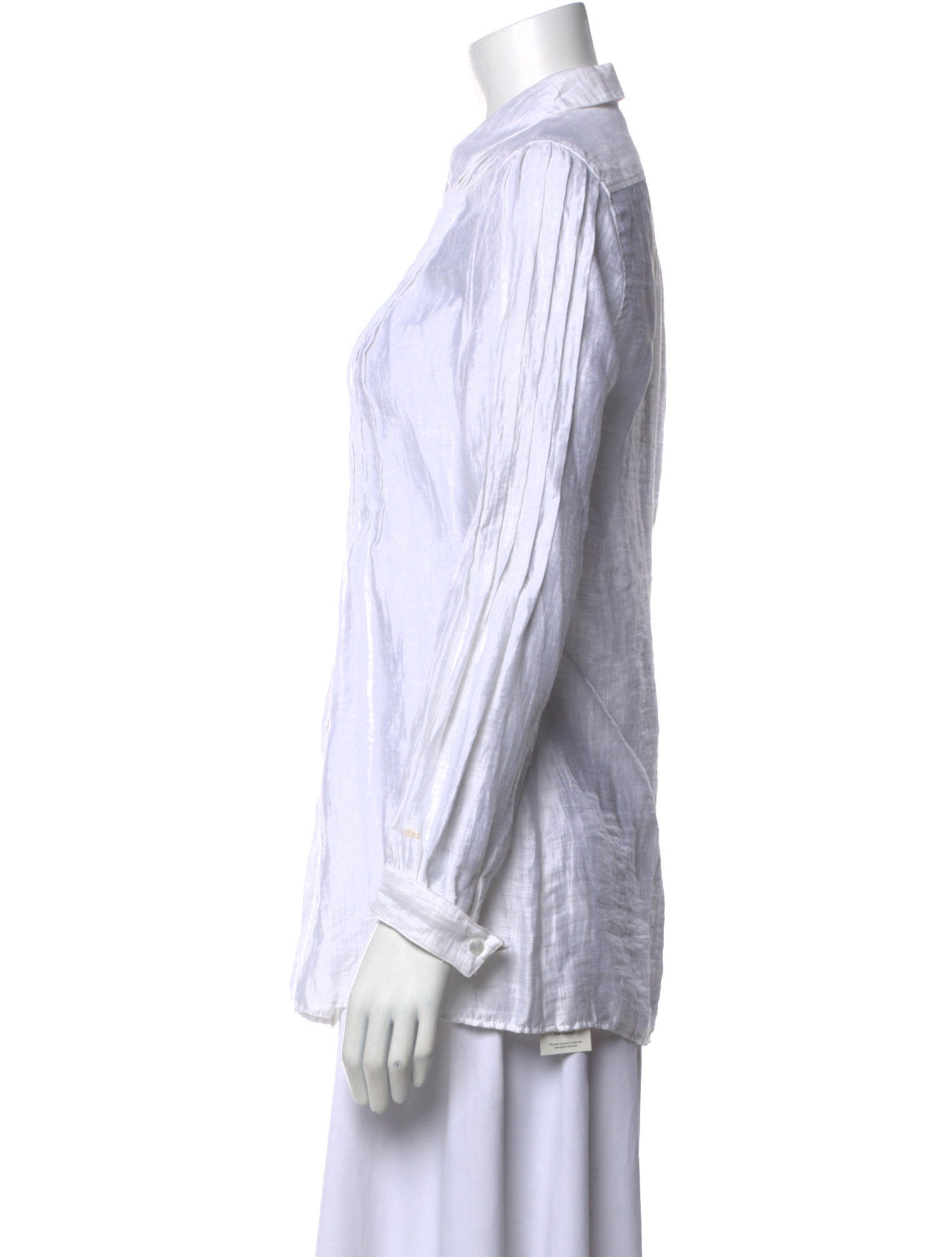 Anne Fontaine Linen Striped Button-Up Top