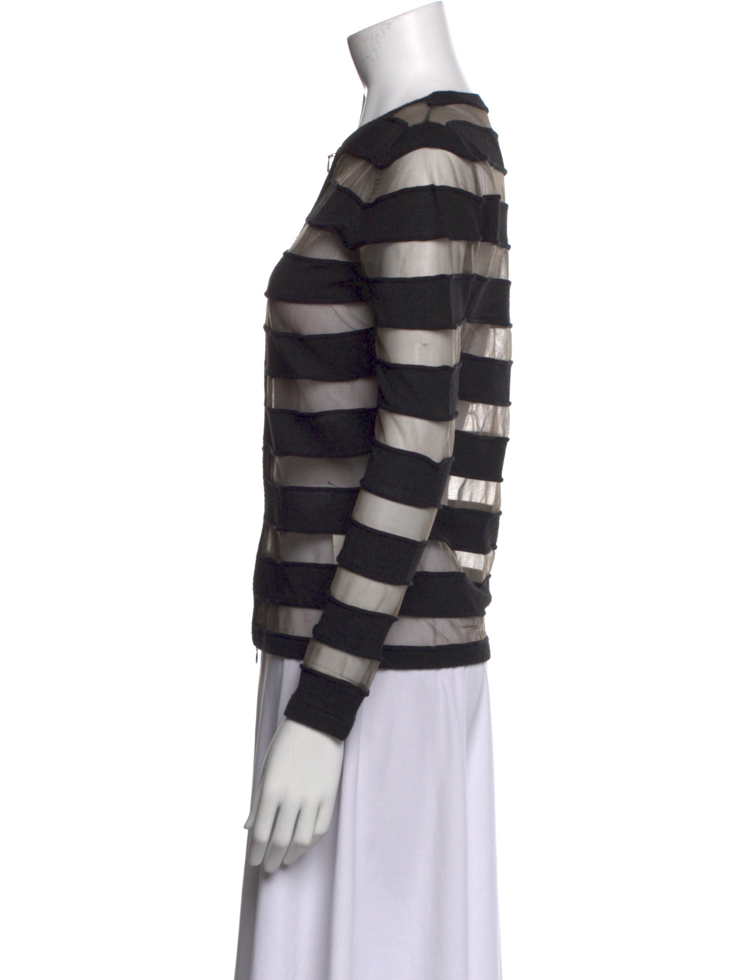 Anne Fontaine Wool Striped Sweatshirt