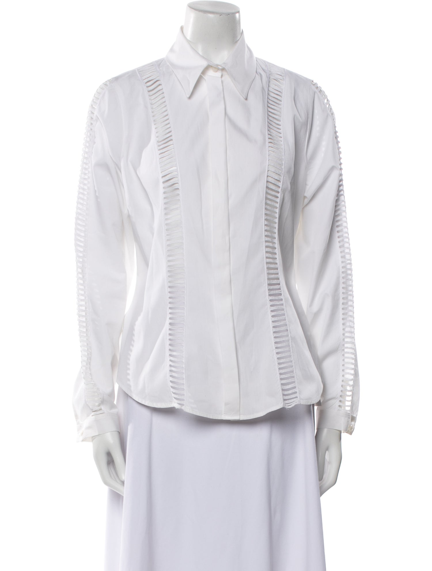 Anne Fontaine Long Sleeve Button-Up Top