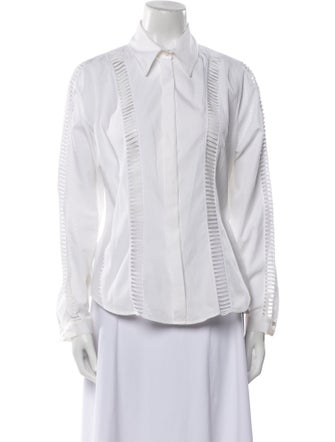 Anne Fontaine Long Sleeve Button-Up Top