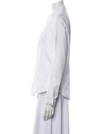 Anne Fontaine Long Sleeve Button-Up Top
