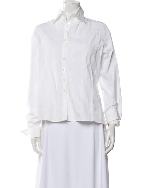 Anne Fontaine Long Sleeve Button-Up Top